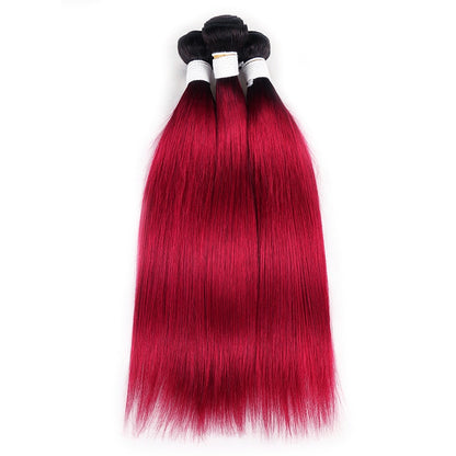 Bundles de cheveux raides brésiliens - Plusieurs couleurs 1/3/4 PCS