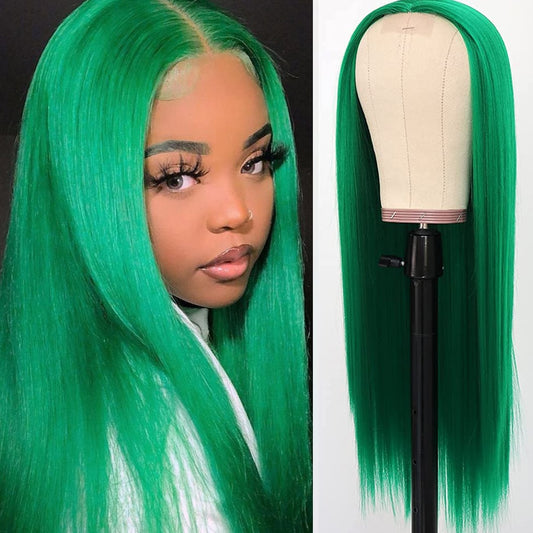 Green Straight Lace Front