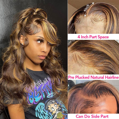 Brazilian Body Wave Human Hair -  Natural or Highlighted Honey Blonde