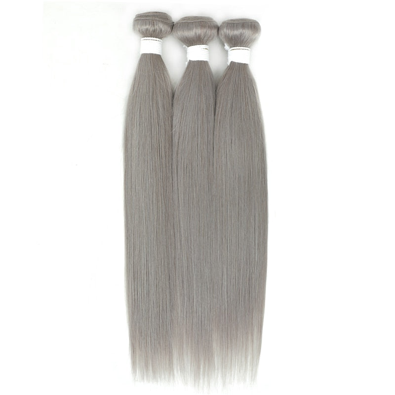 Pre-Colored Gray Hair Bundles