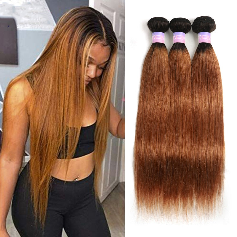 Brazilian Straight Hair Bundles - Multiple Colors 1/3/4 PCS