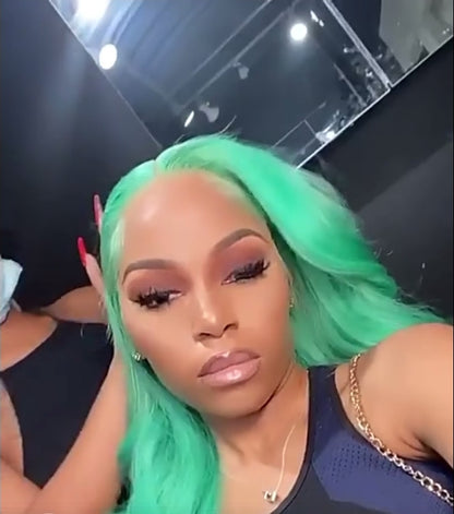 Green Straight Lace Front