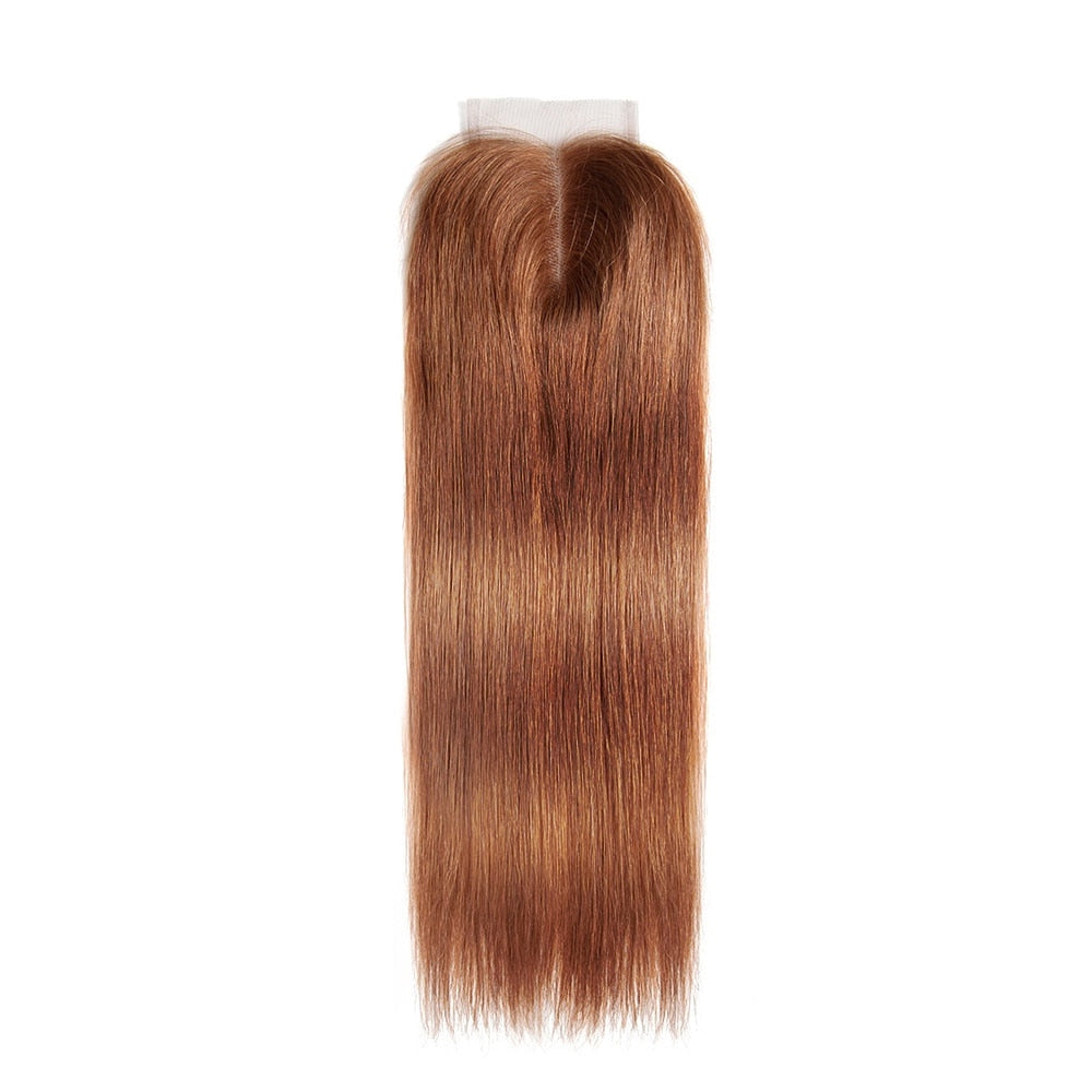 Straight Brazilian Human Hair Lace Closure With Baby Hair
