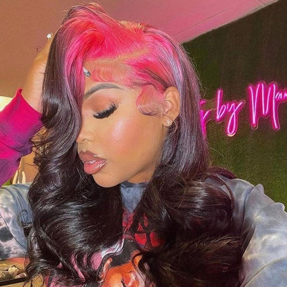 Pink Body Wave Wig - Pre Plucked